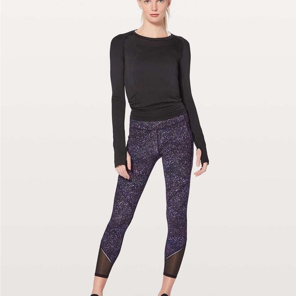 Lululemon Gait Keeper 7/8 Tight 25" Black Crystalline Multi Leggings 6 - Picture 1 of 5